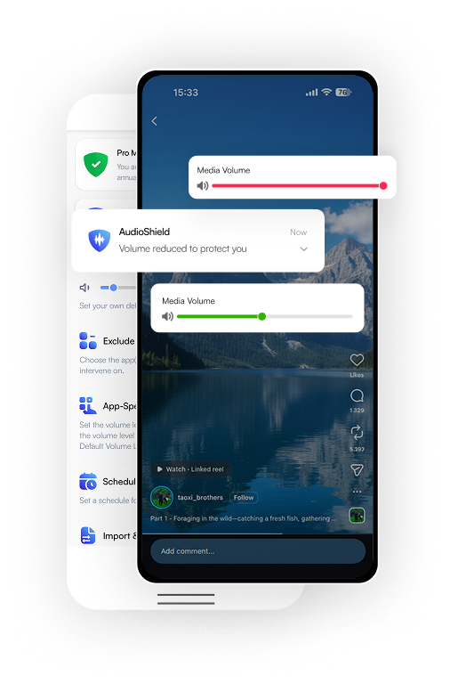 AudioShield app preview frame